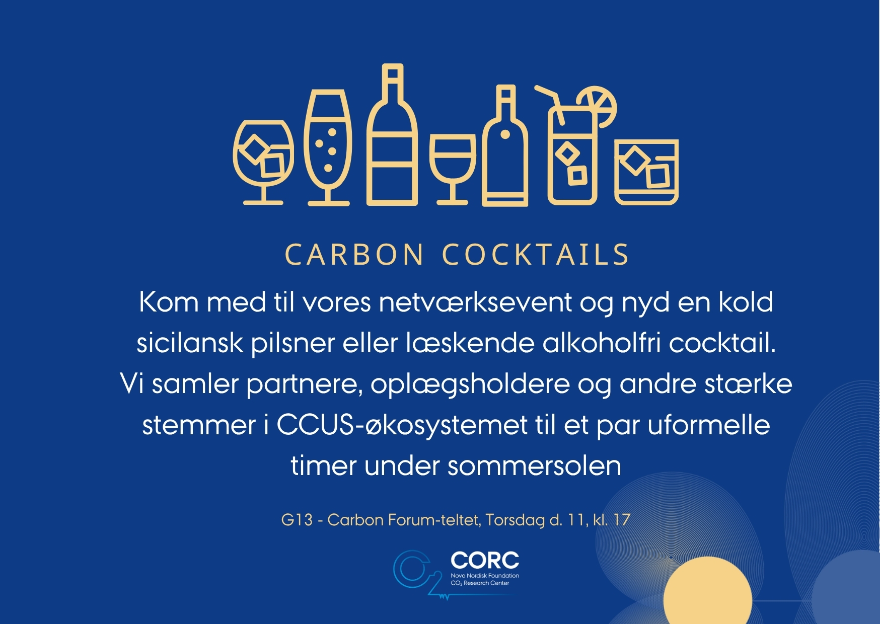 Carbon Cocktails — netværksevent i Carbon Forum-teltet